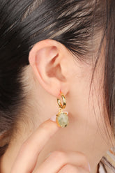 Prehnite Boucles d'oreilles